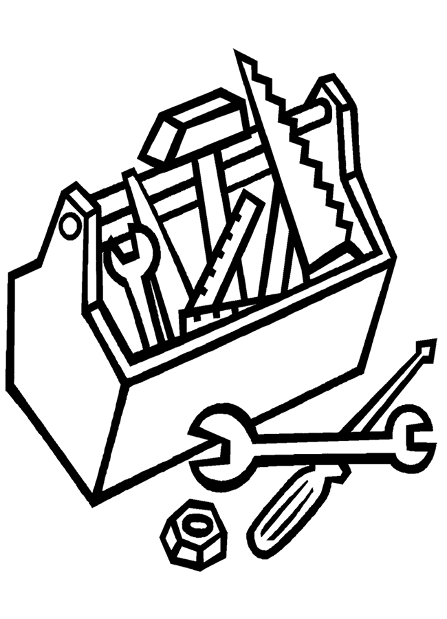 Construction Tools Coloring Pages - AZ Coloring Pages