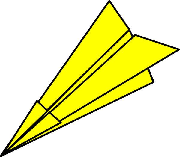 Paper airplane clipart