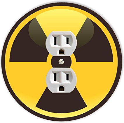 Buy Rikki Knight Yellow Black Nuclear Hazard Sign Design Lightning ...