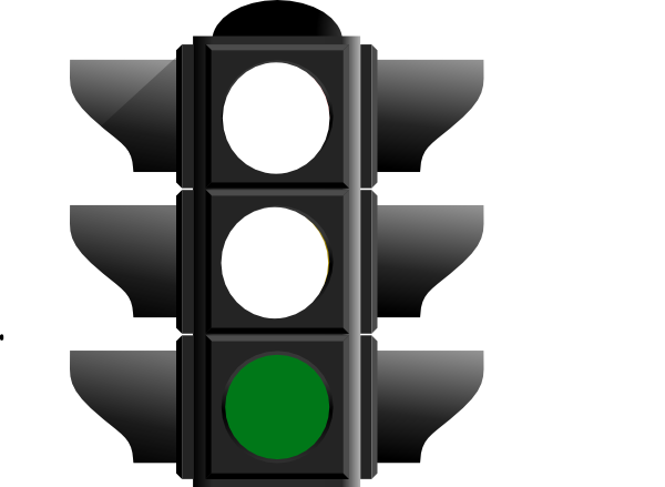 Green traffic light clipart
