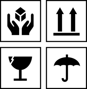Free clipart fragile label