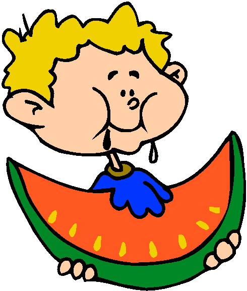 Children eating healthy food clipart
