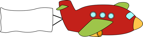 Plane With Banner Clipart - Tumundografico
