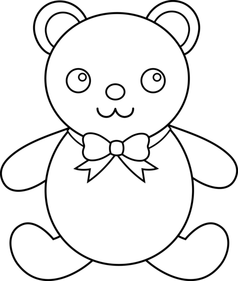 Teddy bear outline clip art