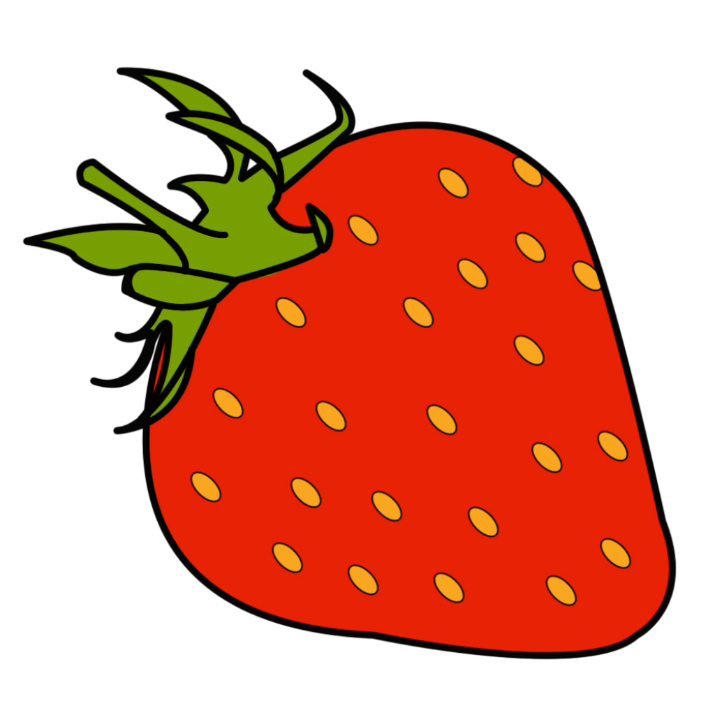 Drawing A Strawberry - Drawing Art Library
