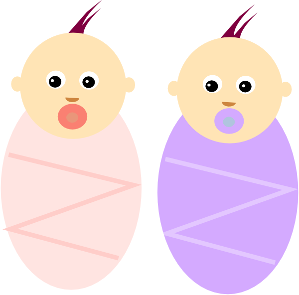Twins Clip Art - vector clip art online, royalty free ...