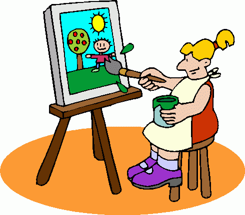 Art classroom clipart
