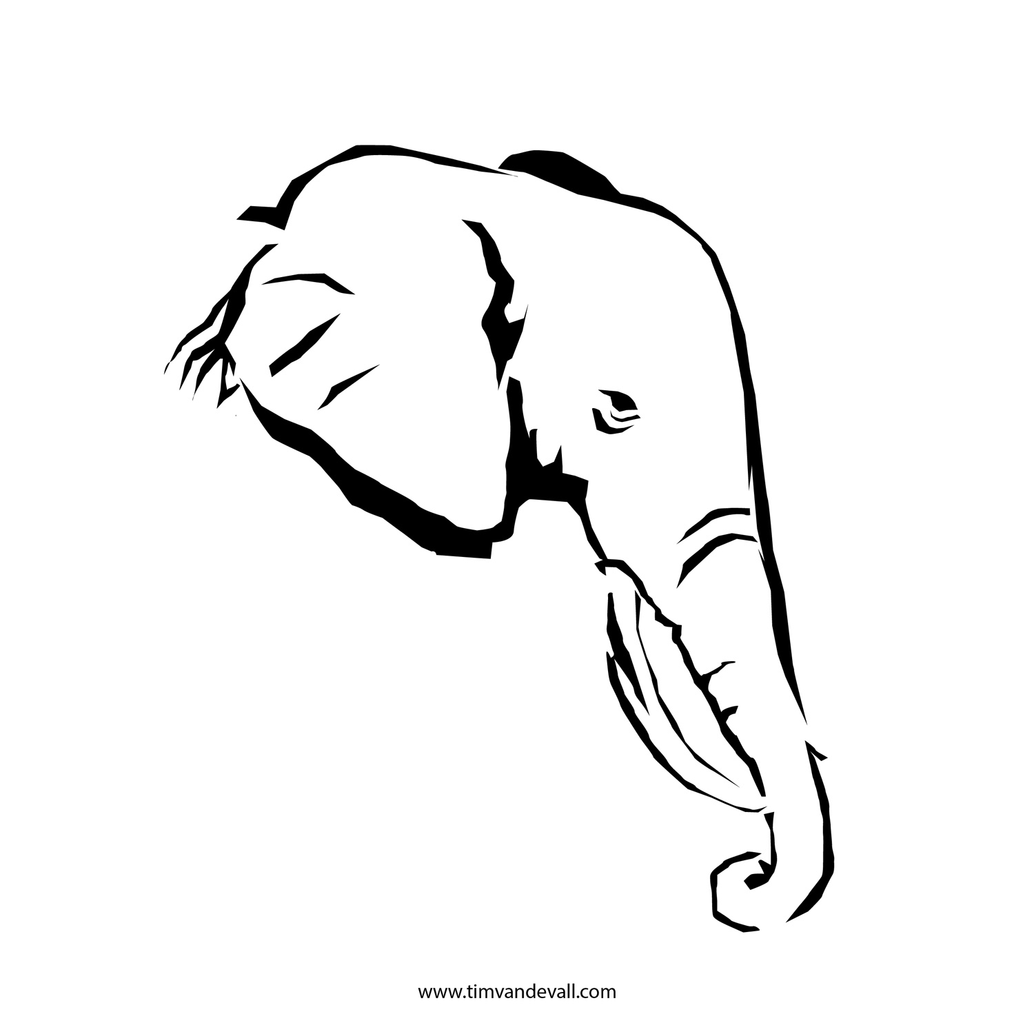Best Photos of Sillohuette Elephant Stencil Printable - Baby ...
