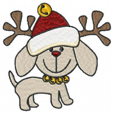 Dog christmas clipart