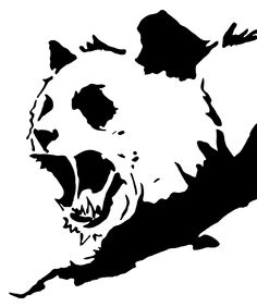 Panda Stencil - ClipArt Best