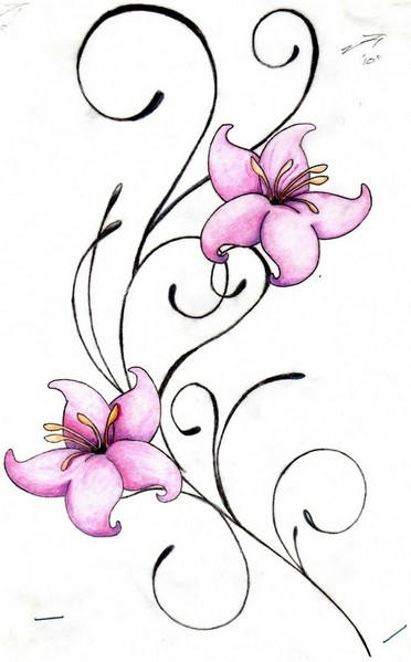 Flower Swirl Tattoo Design Images Pictures | Design images