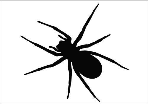 Spider silhouette clip art