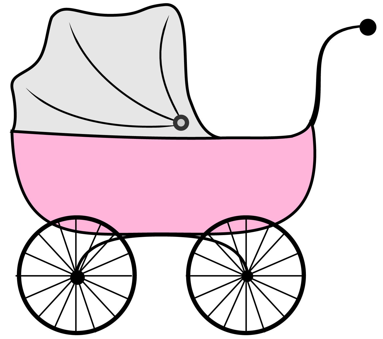 Cartoon Blue Pram Clipart
