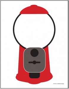 Empty gumball machine clipart