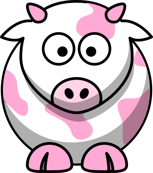 Light Pink Cow Clip Art - vector clip art online ...