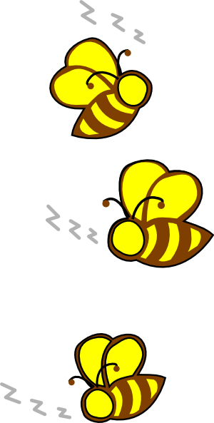 Buzzing bees clipart