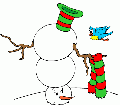 Snowman animated clipart