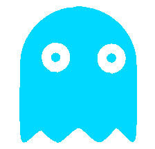 Vintage PacMan Ghost INKY logo/emblem vinyl by vinylstickers
