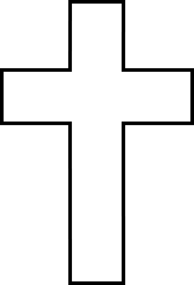 Cross outline clip art