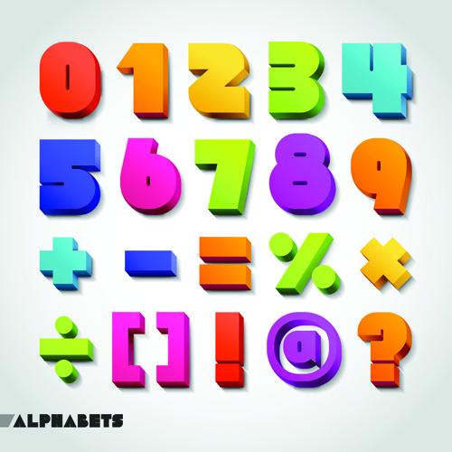 Colorful numbers free vector download (20,856 Free vector) for ...