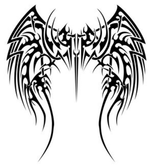 Tattoo Angel Tribal - ClipArt Best