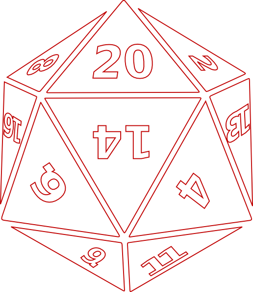 Twenty-sided Dice clip art - vector clip art online, royalty free ...