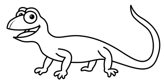 Draw a Cartoon Lizard