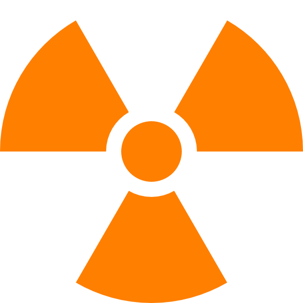 Nuclear Symbol Orange Clip Art - vector clip art ...