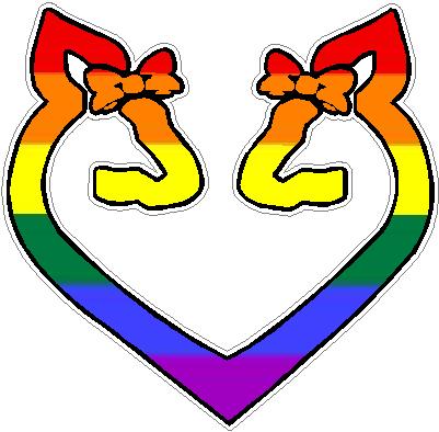Deer Head Heart Sticker PRIDE FLAG FandF, Music Groups, Band ...