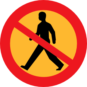 No Entry Sign With A Man clip art - vector clip art online ...