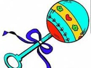 Blue Baby Rattle Clipart