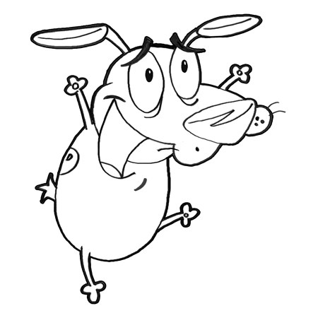 How to Draw Courage the Cowardly Dog with Easy Step by Step ...