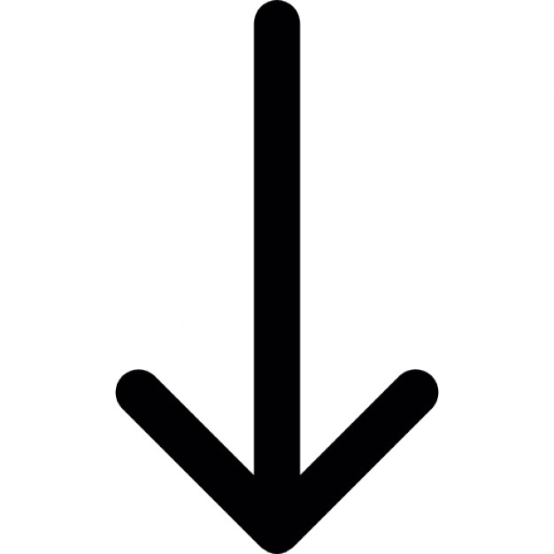 Thin arrow pointing to down Icons | Free Download