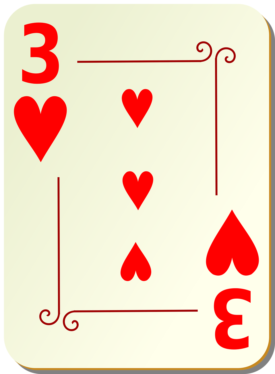 Playing Cards | Free Stock Photo | Illustration of a Three of ...