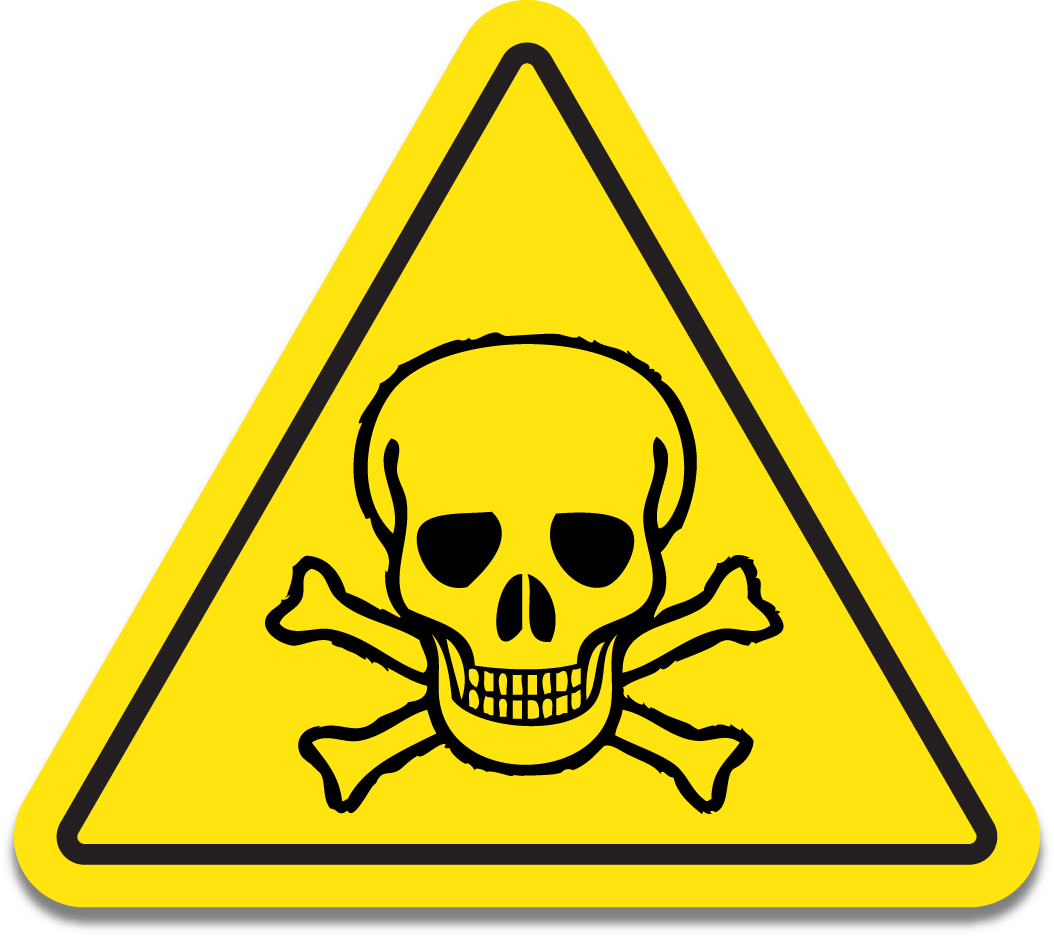 of lethal danger, is a commonly used symbol on signs, labels and ...
