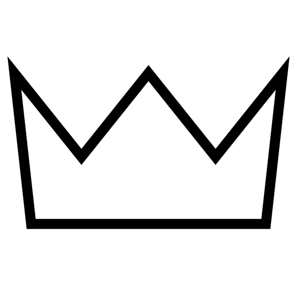 Crown Outline White Clip Art - vector clip art online ...