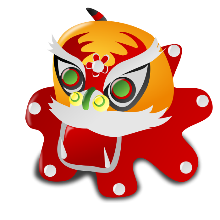 Red chinese dragon clipart