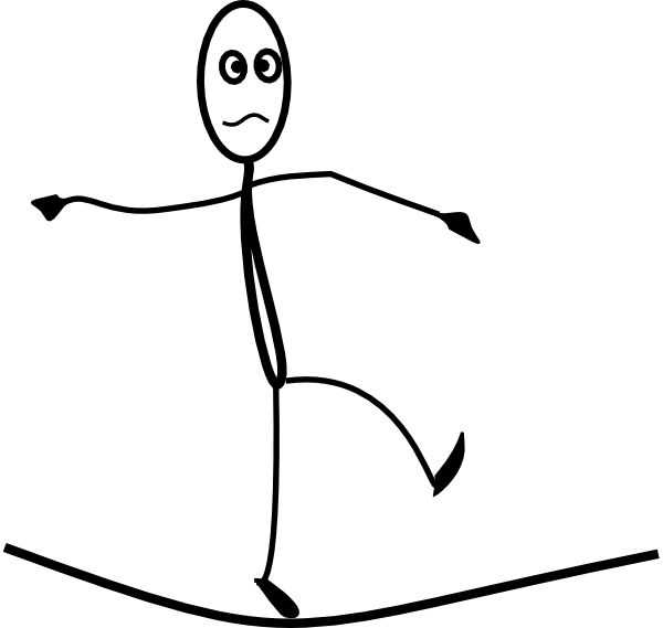 Stick man clipart hi