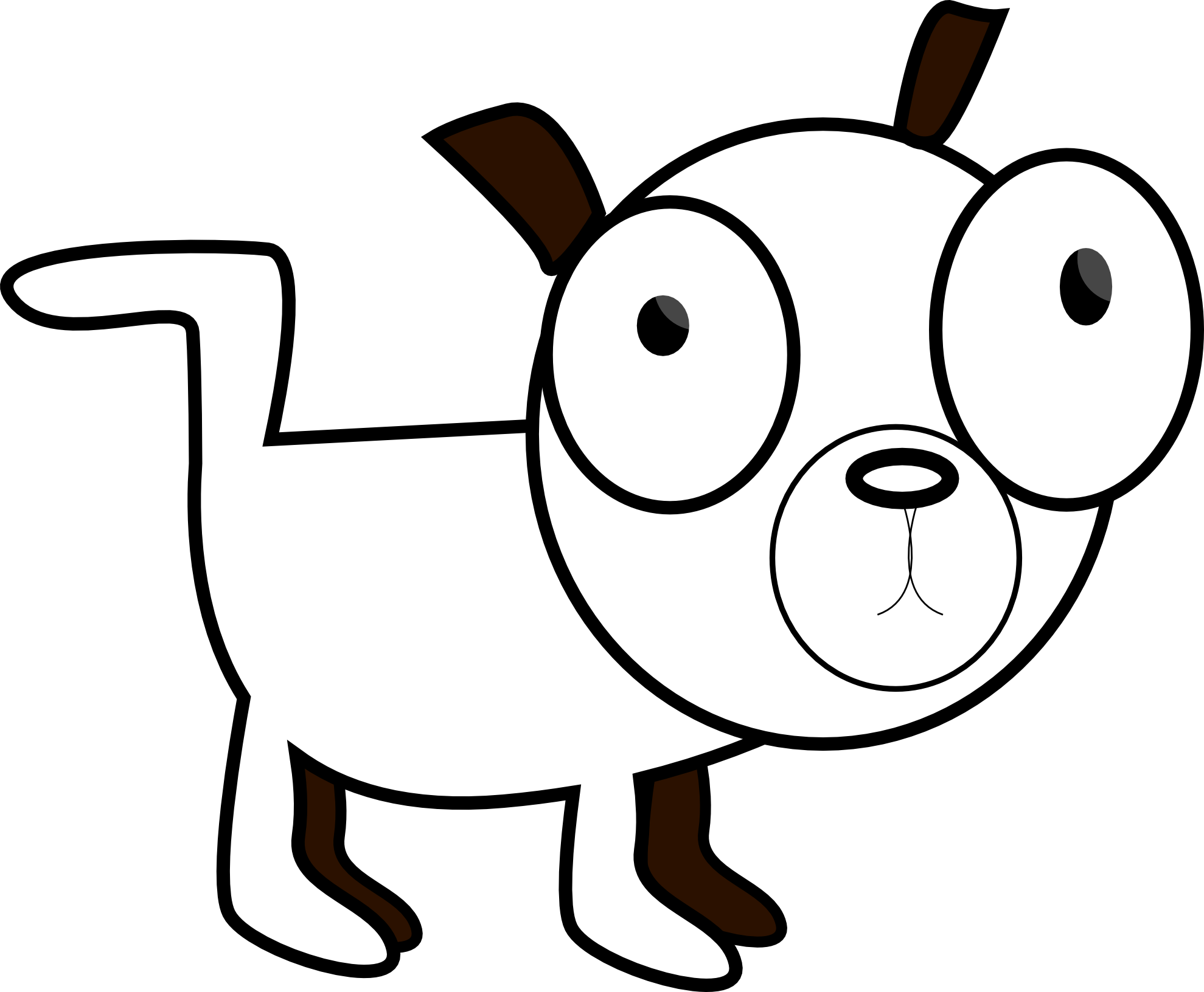 Dog Black And White Clipart