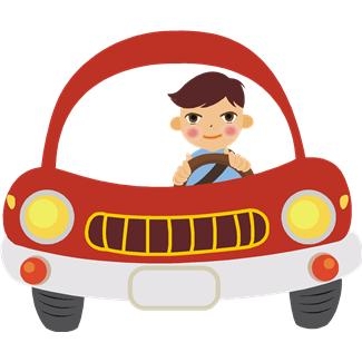 Driving A Car Clipart