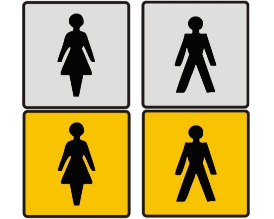 Male and Female Toilet Door Sign - A1 Personalised Gifts - ClipArt ...