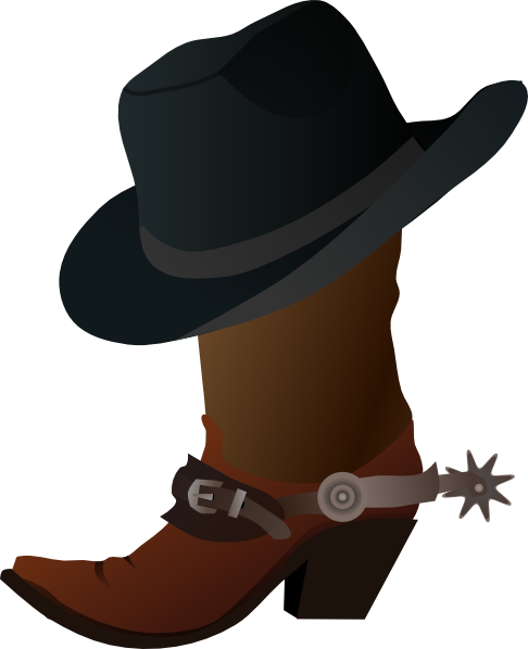 Cowboy boot clipart free