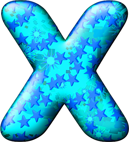 Presentation Alphabets: Party Balloon Cool Letter X