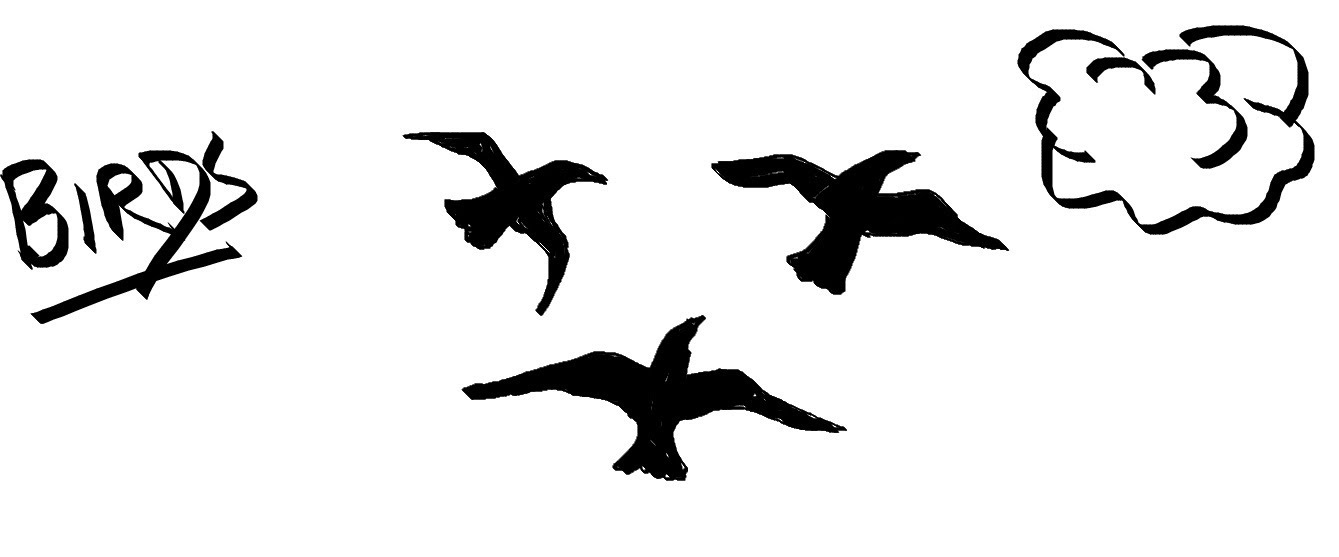 Easy Kids Drawing Lessons : How to Draw Flying Birds - YouTube