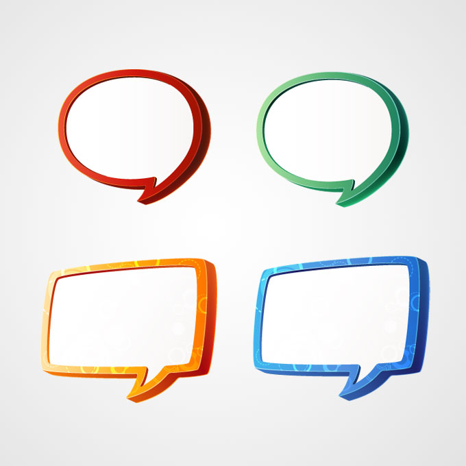 3D Speech Bubbles Vector Graphics (Free), vector images - 365PSD.com