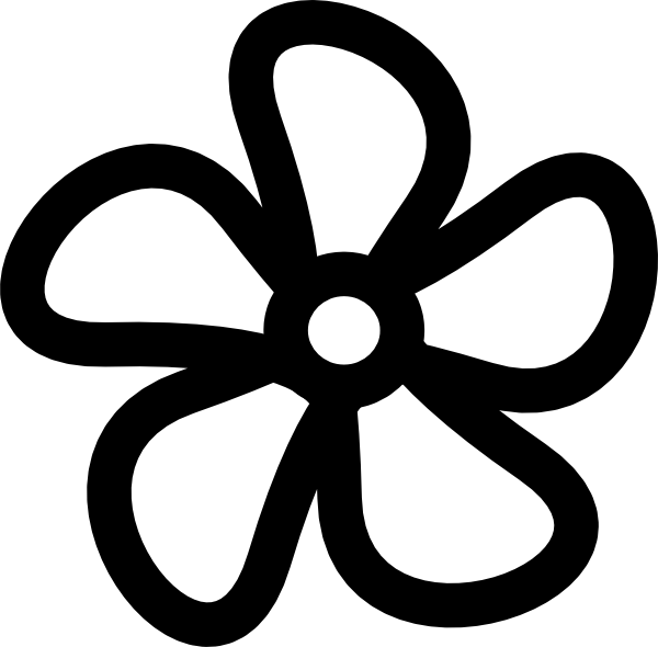 5 petal flower clipart