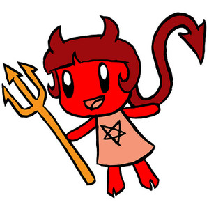 Cute Devil Girl Cartoon Drawing:) - Polyvore