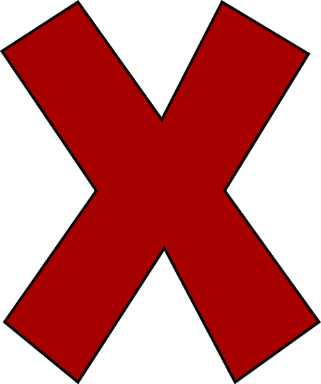 The letter x clipart