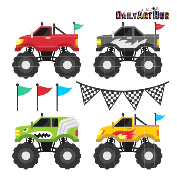 Monster Truck Clip Art - Tumundografico