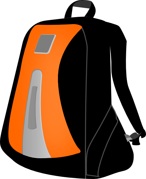 Orange Backpack - ClipArt Best